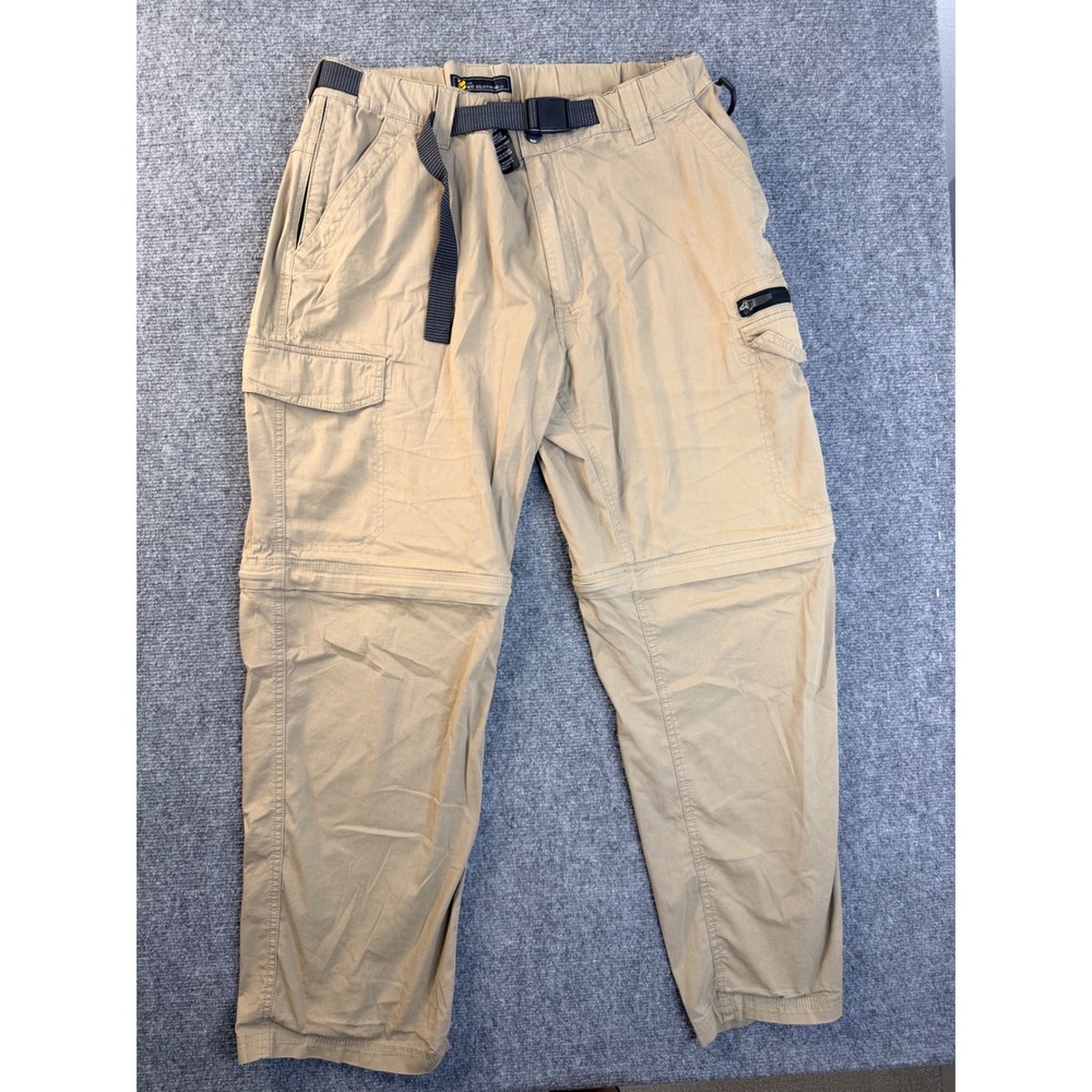 BC Clothing Co Mens XL x 30 Khaki Convertible Cargo Pants Tactical Hiking Shorts